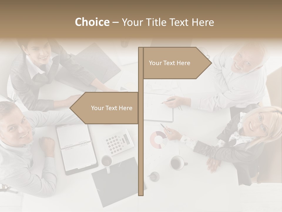 Cooperation Worker Sitting PowerPoint Template