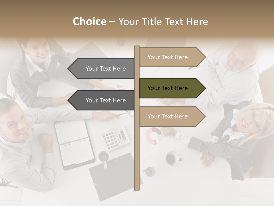 Cooperation Worker Sitting PowerPoint Template