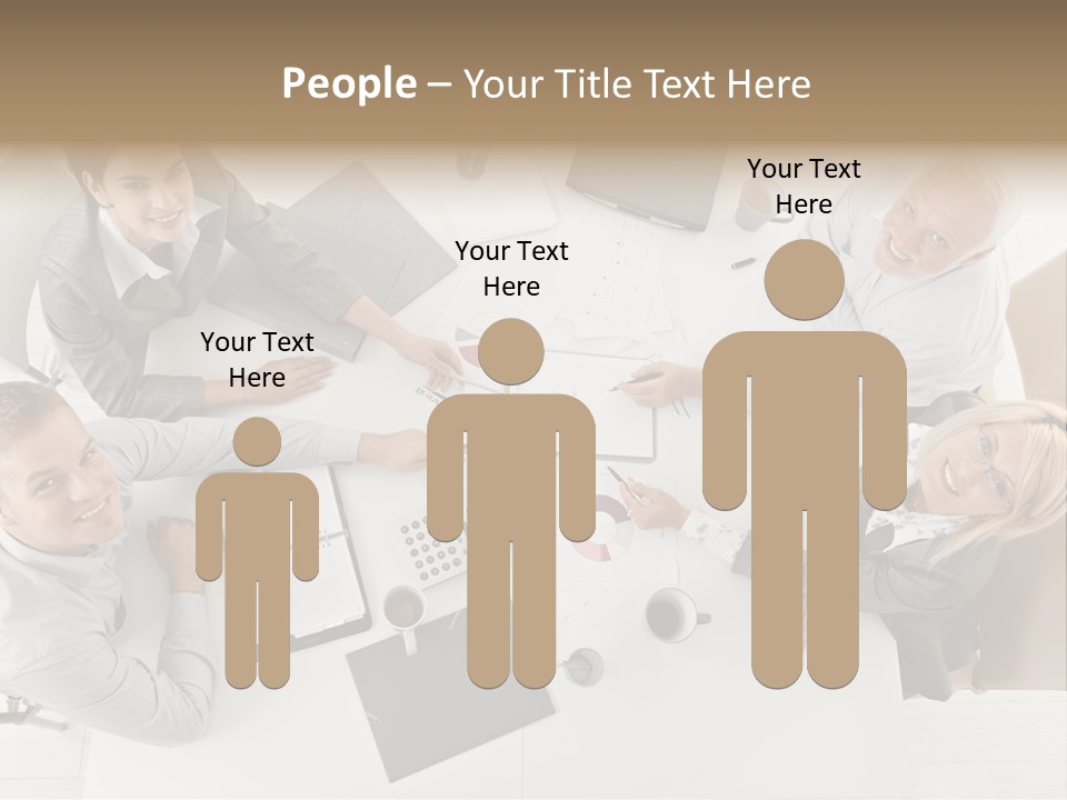 Cooperation Worker Sitting PowerPoint Template