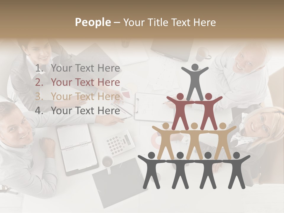 Cooperation Worker Sitting PowerPoint Template