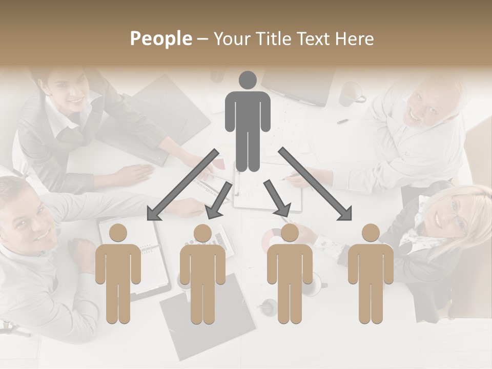 Cooperation Worker Sitting PowerPoint Template