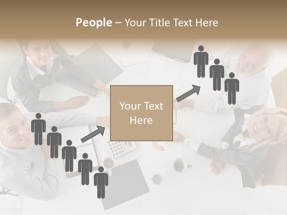 Cooperation Worker Sitting PowerPoint Template