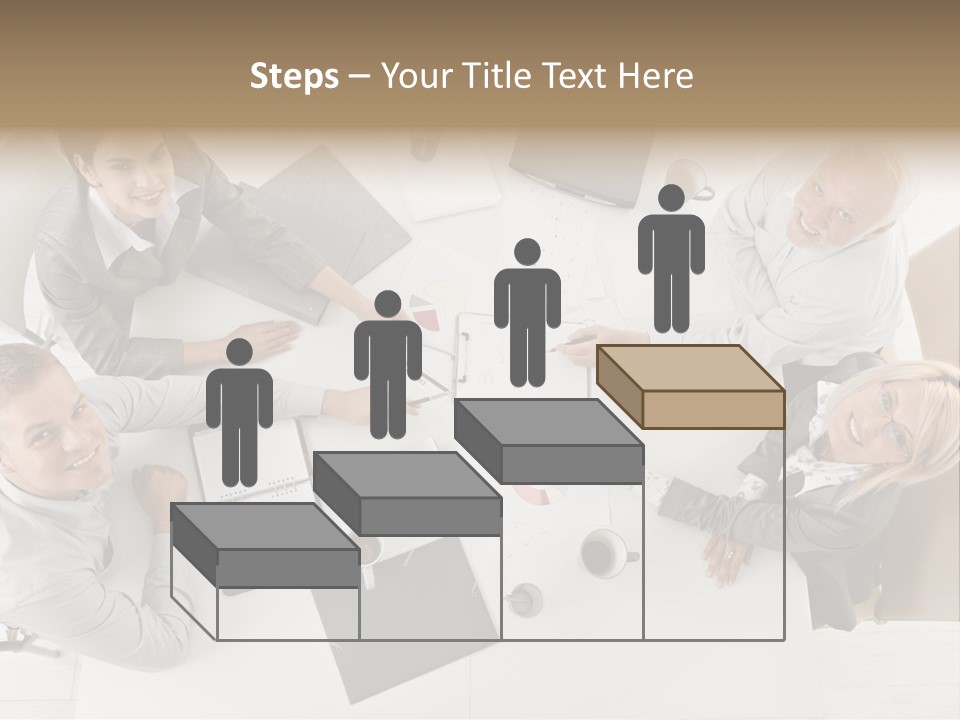 Cooperation Worker Sitting PowerPoint Template