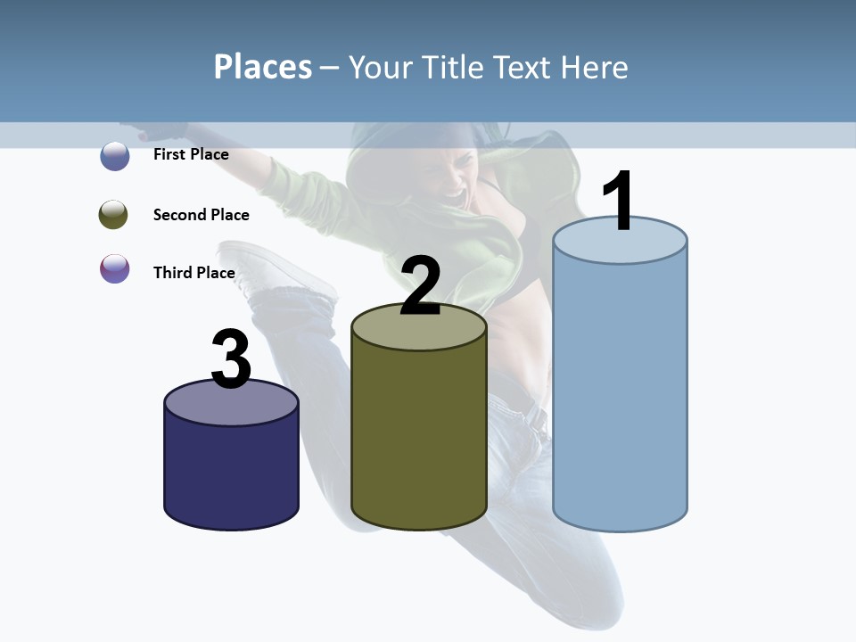 Cheerful Sporty Dancer PowerPoint Template