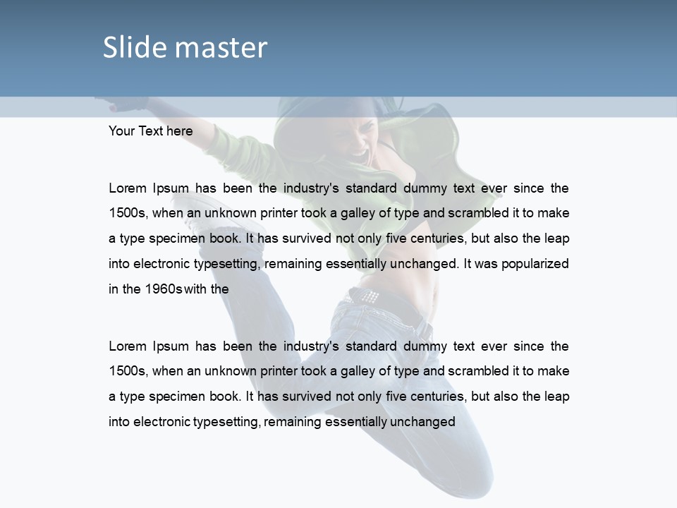 Cheerful Sporty Dancer PowerPoint Template