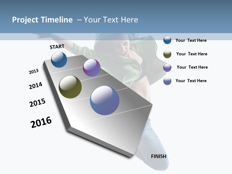 Cheerful Sporty Dancer PowerPoint Template