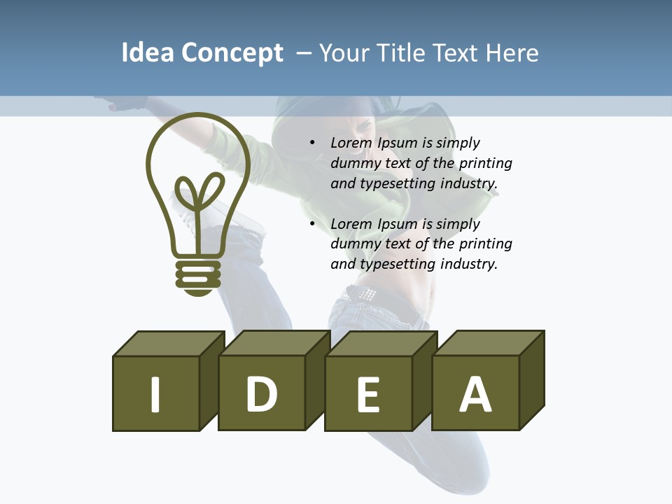 Cheerful Sporty Dancer PowerPoint Template