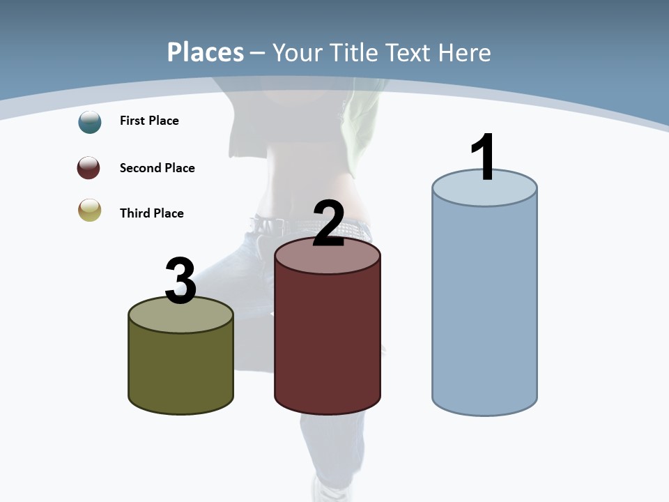Vertical Flexibility Dancer PowerPoint Template