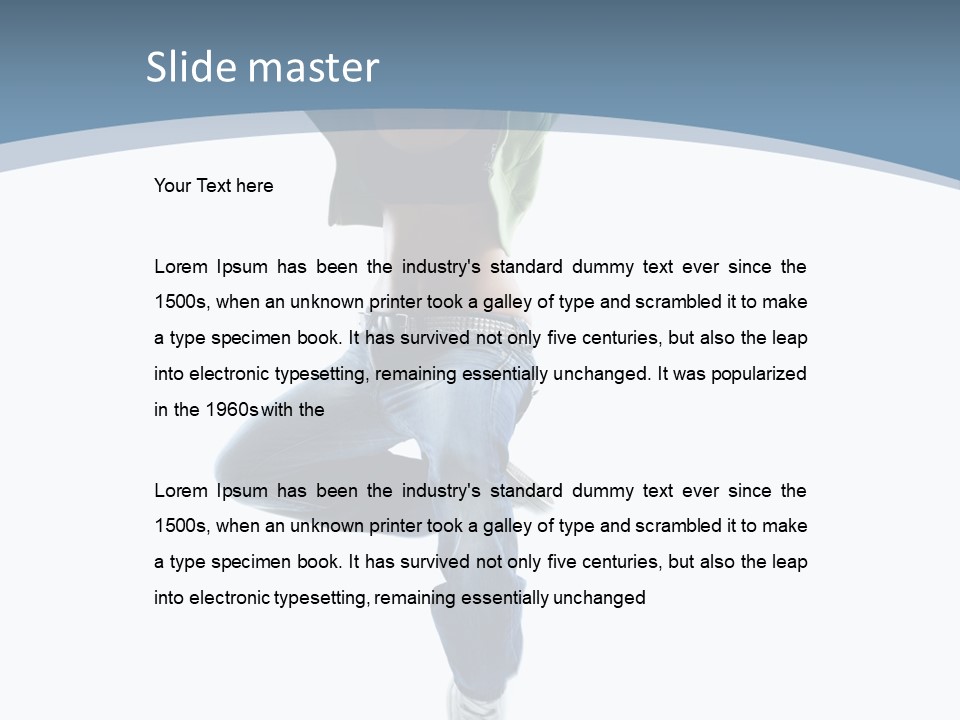 Vertical Flexibility Dancer PowerPoint Template