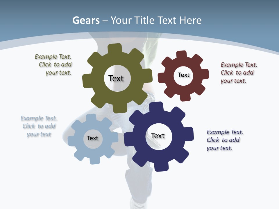 Vertical Flexibility Dancer PowerPoint Template