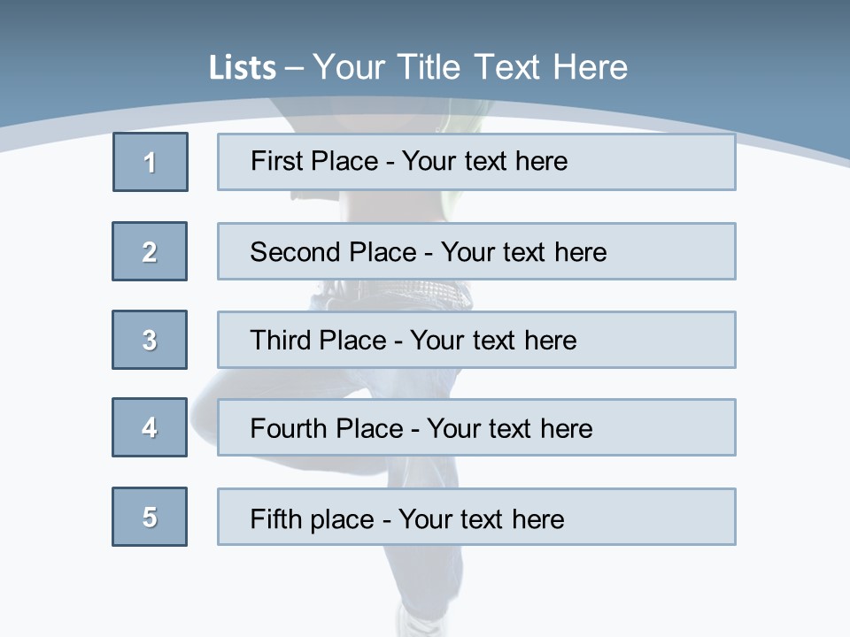 Vertical Flexibility Dancer PowerPoint Template