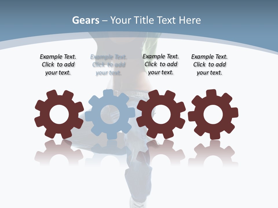 Vertical Flexibility Dancer PowerPoint Template