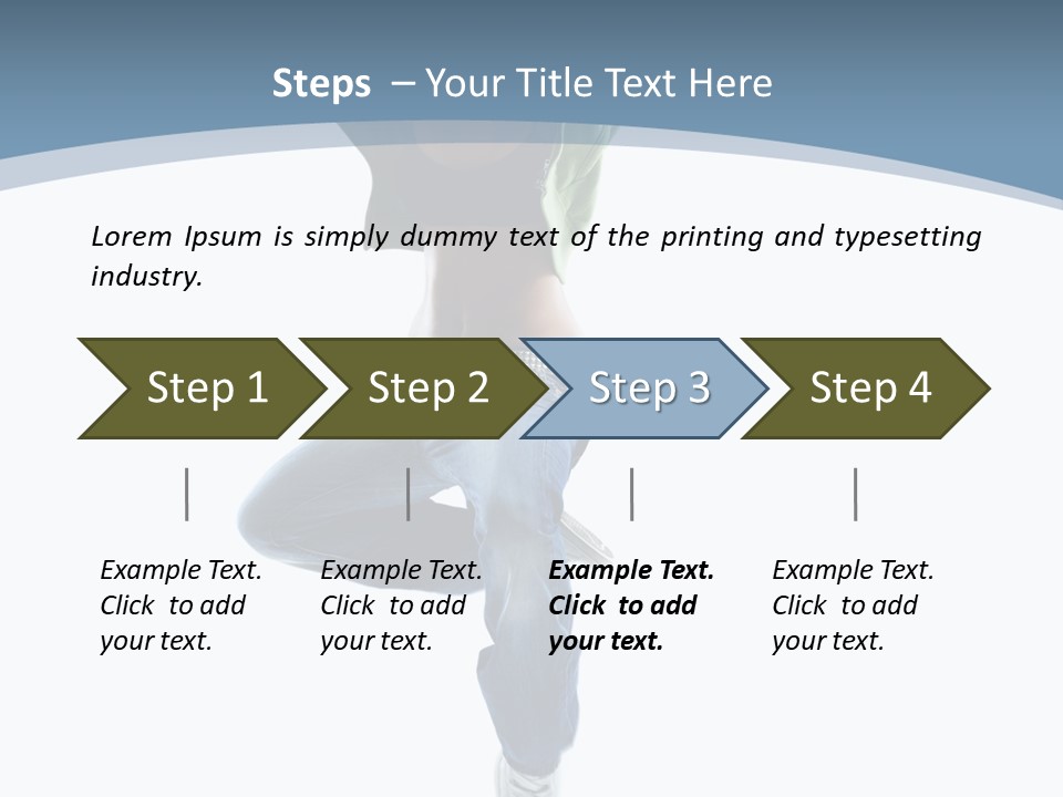 Vertical Flexibility Dancer PowerPoint Template