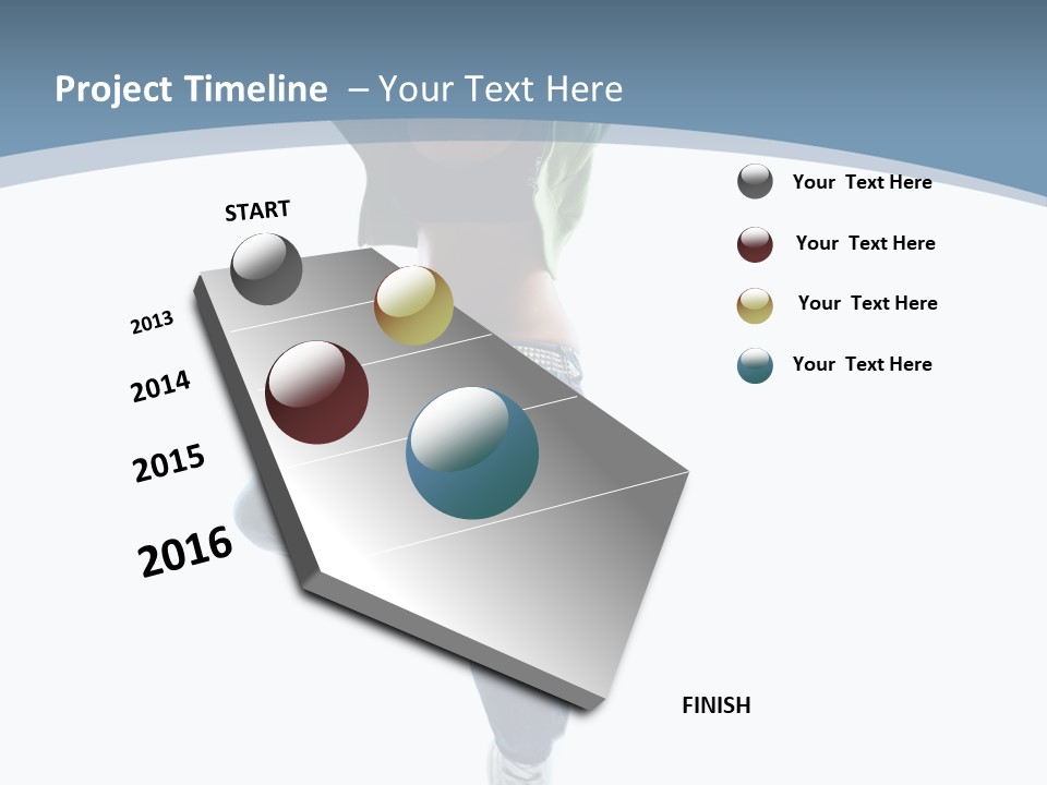 Vertical Flexibility Dancer PowerPoint Template