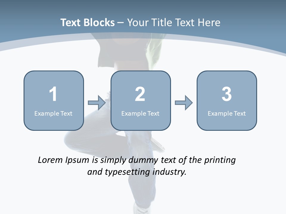 Vertical Flexibility Dancer PowerPoint Template