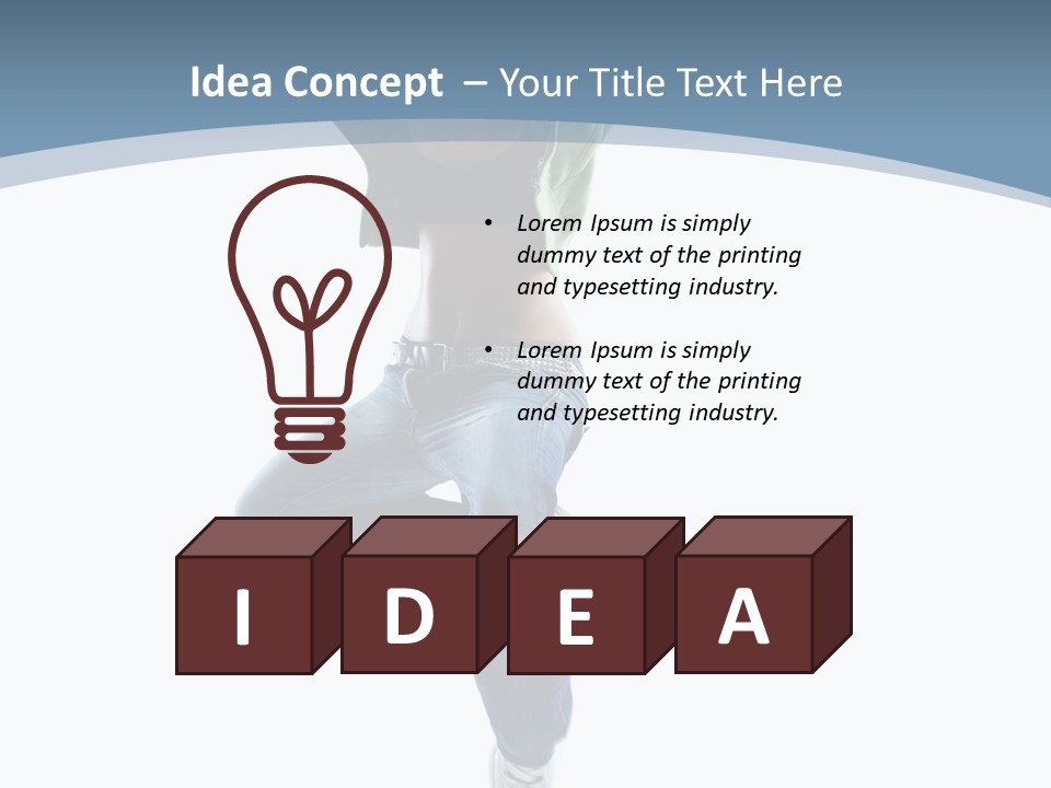 Vertical Flexibility Dancer PowerPoint Template