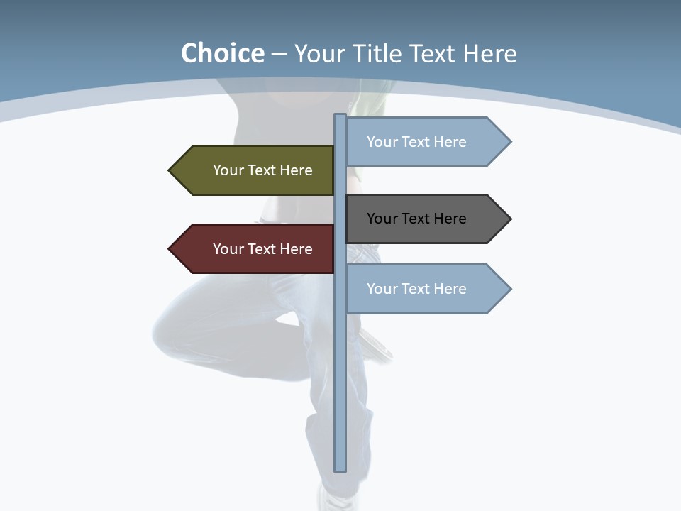 Vertical Flexibility Dancer PowerPoint Template