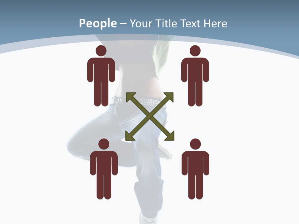 Vertical Flexibility Dancer PowerPoint Template