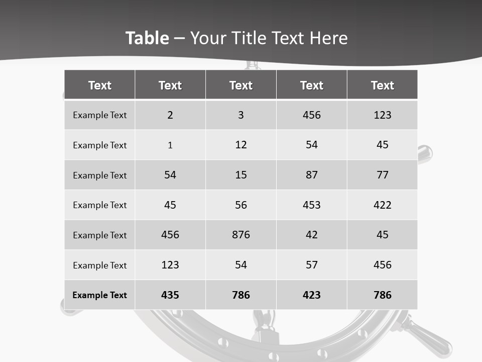 Teer Wheel Captain PowerPoint Template