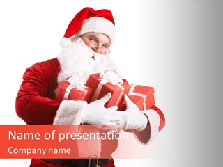 Eve Winter Holding PowerPoint Template