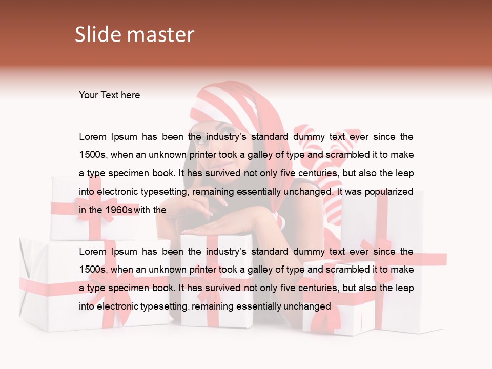 Optimistic Dress Hold PowerPoint Template
