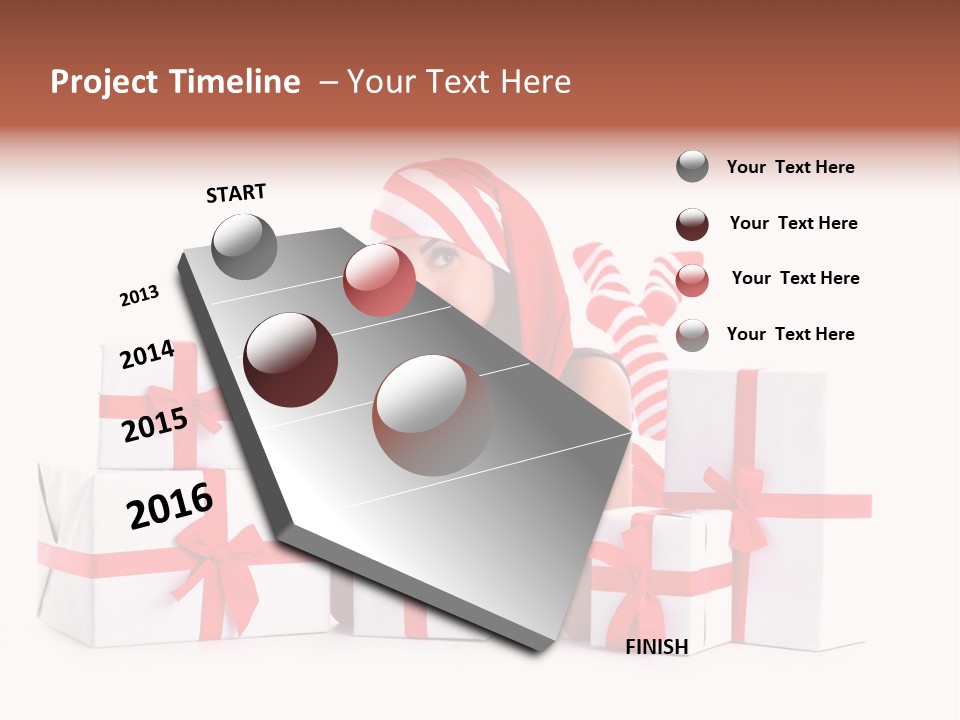 Optimistic Dress Hold PowerPoint Template