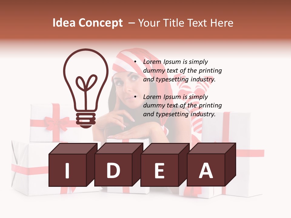 Optimistic Dress Hold PowerPoint Template