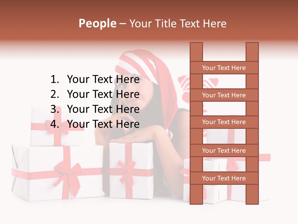 Optimistic Dress Hold PowerPoint Template
