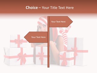 Optimistic Dress Hold PowerPoint Template