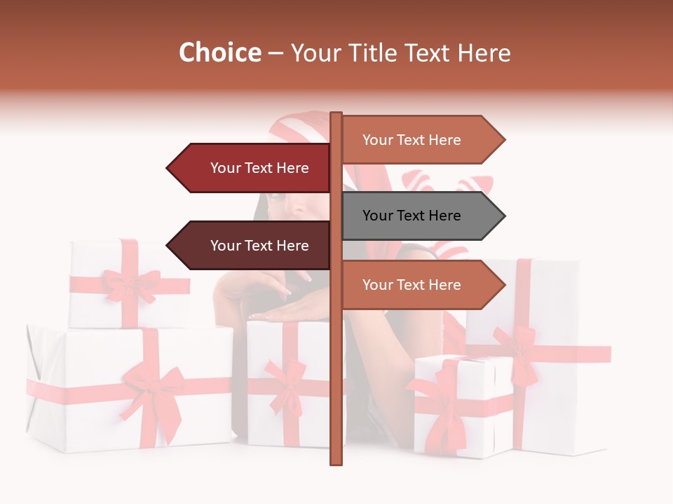 Optimistic Dress Hold PowerPoint Template