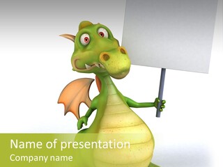 Mythology Dragon Character PowerPoint Template