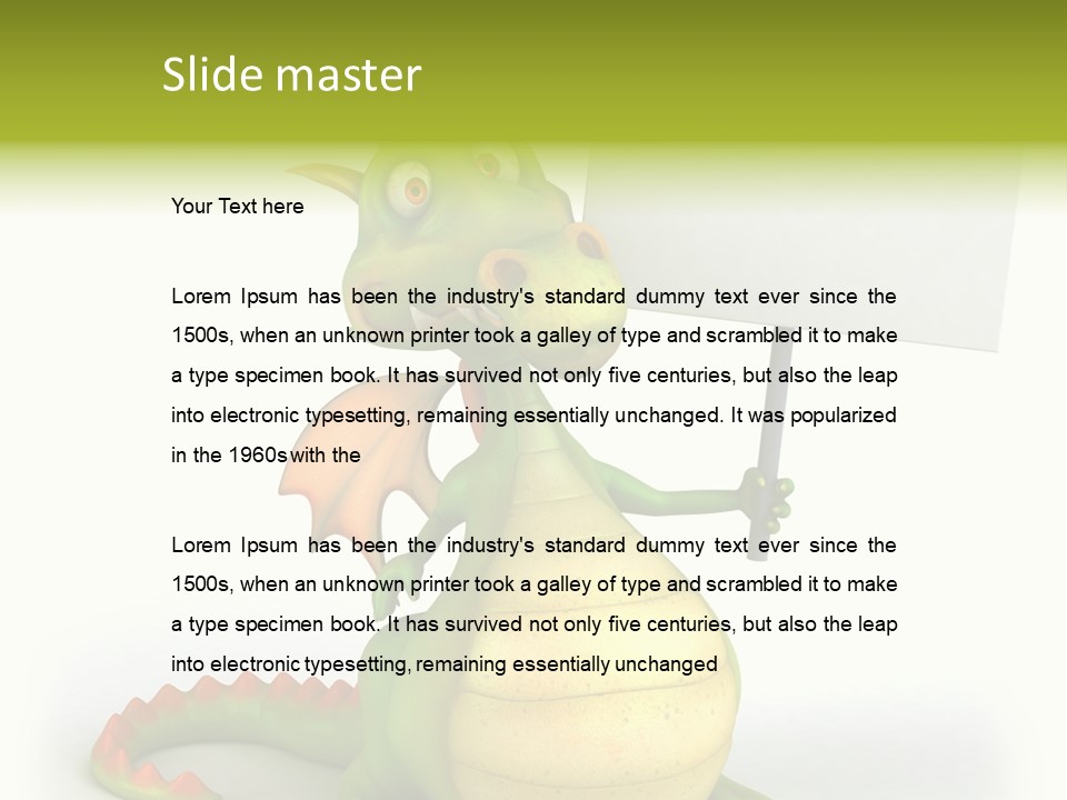 Mythology Dragon Character PowerPoint Template