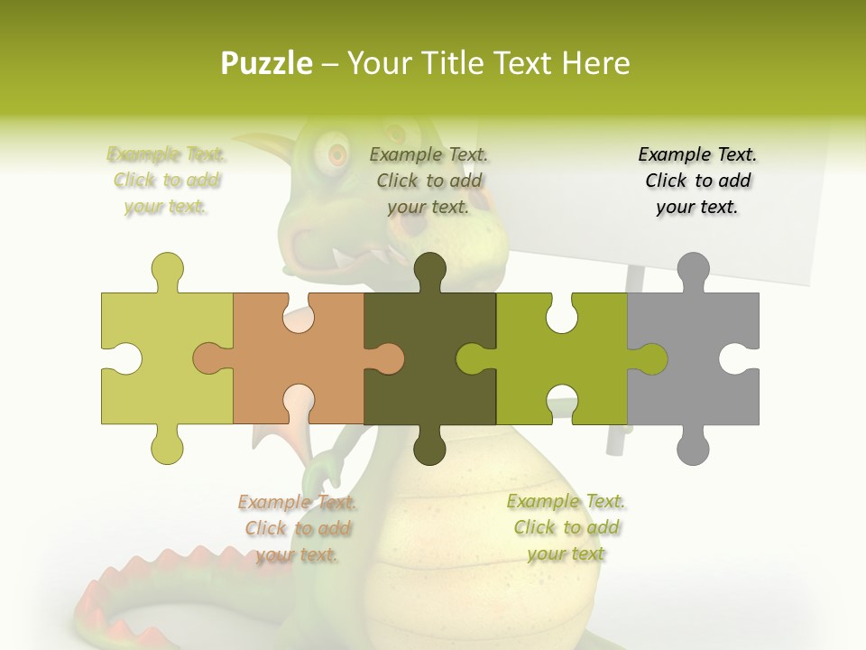 Mythology Dragon Character PowerPoint Template