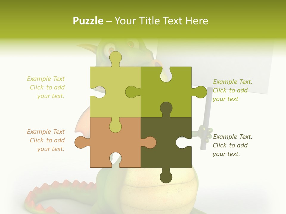 Mythology Dragon Character PowerPoint Template