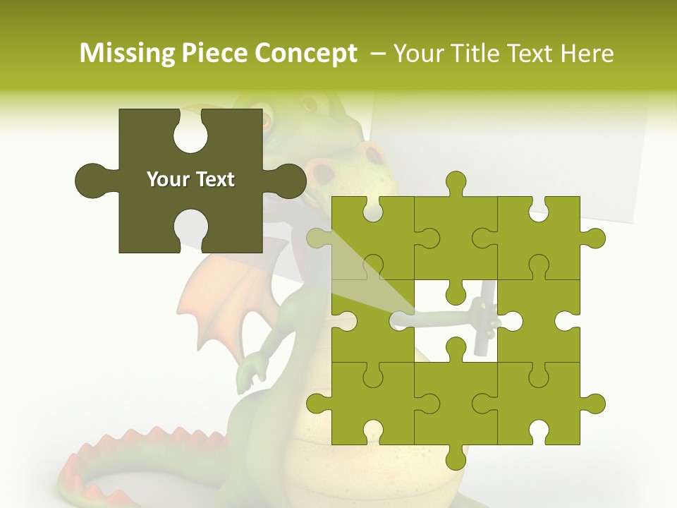 Mythology Dragon Character PowerPoint Template