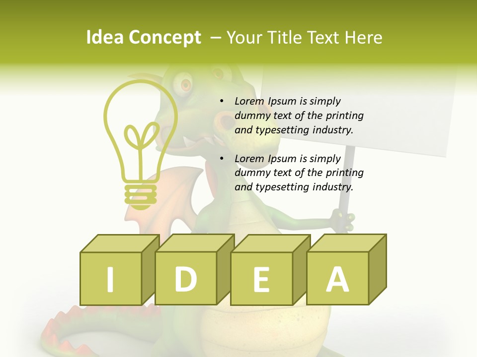 Mythology Dragon Character PowerPoint Template