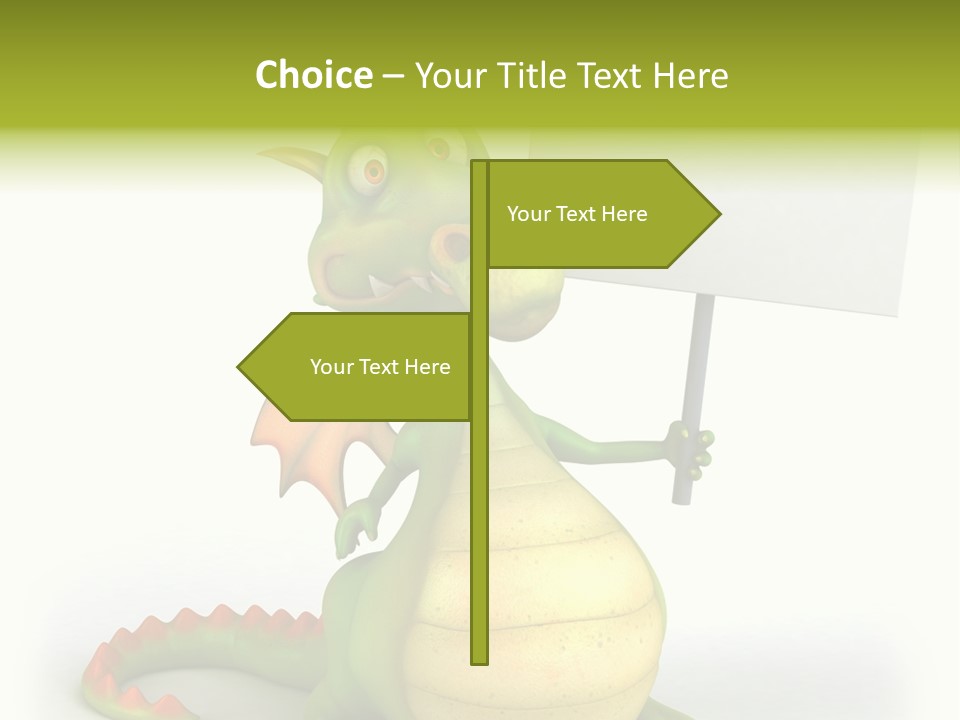 Mythology Dragon Character PowerPoint Template