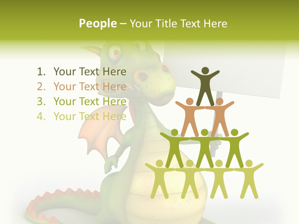 Mythology Dragon Character PowerPoint Template