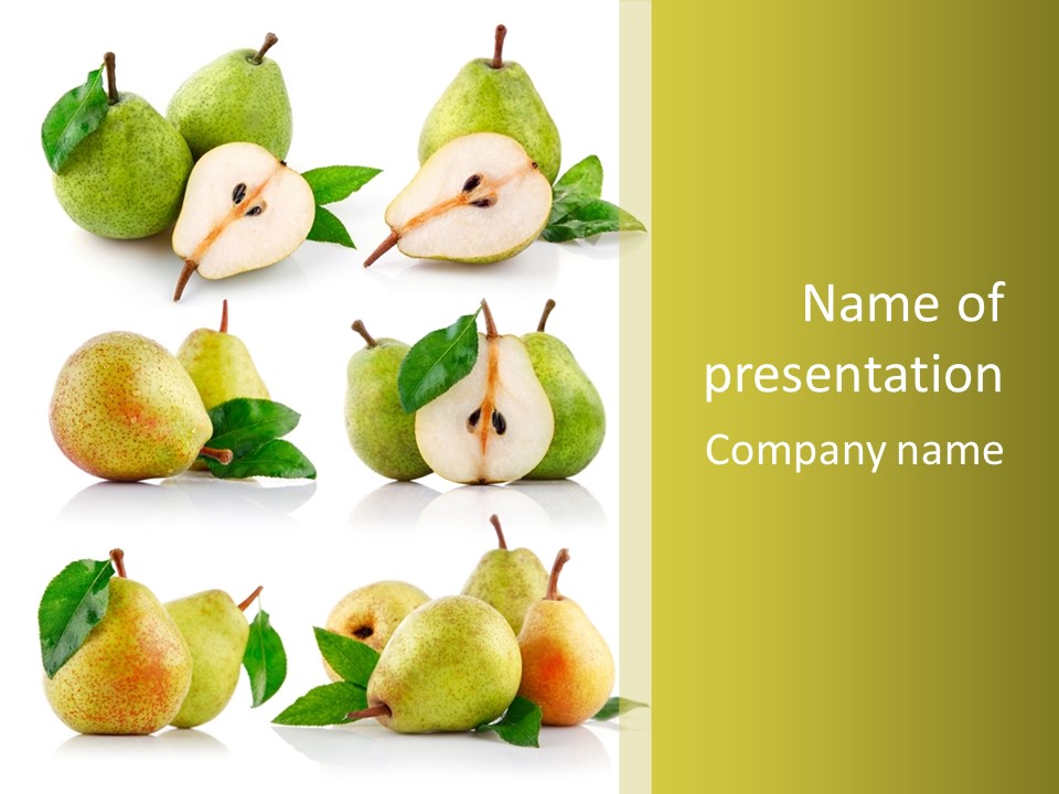 Part Ripe Fruit PowerPoint Template