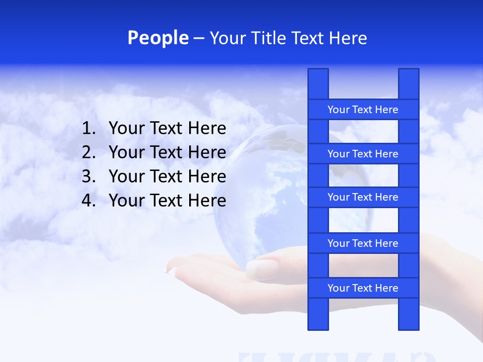 Person Land Help PowerPoint Template
