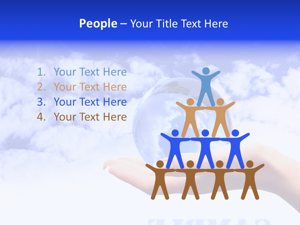 Person Land Help PowerPoint Template