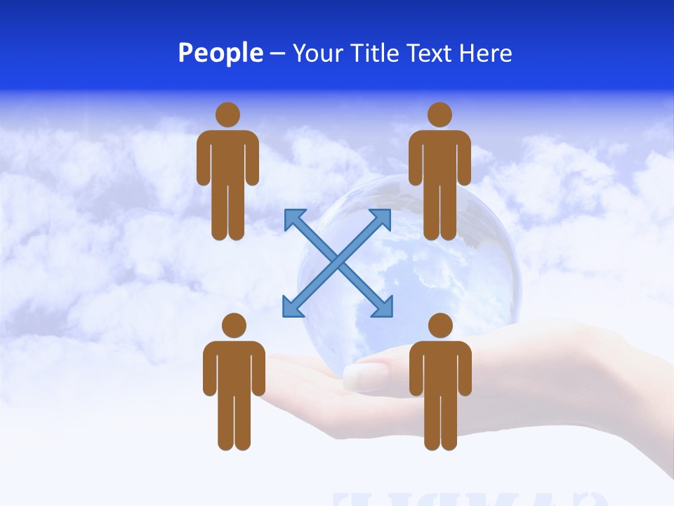 Person Land Help PowerPoint Template