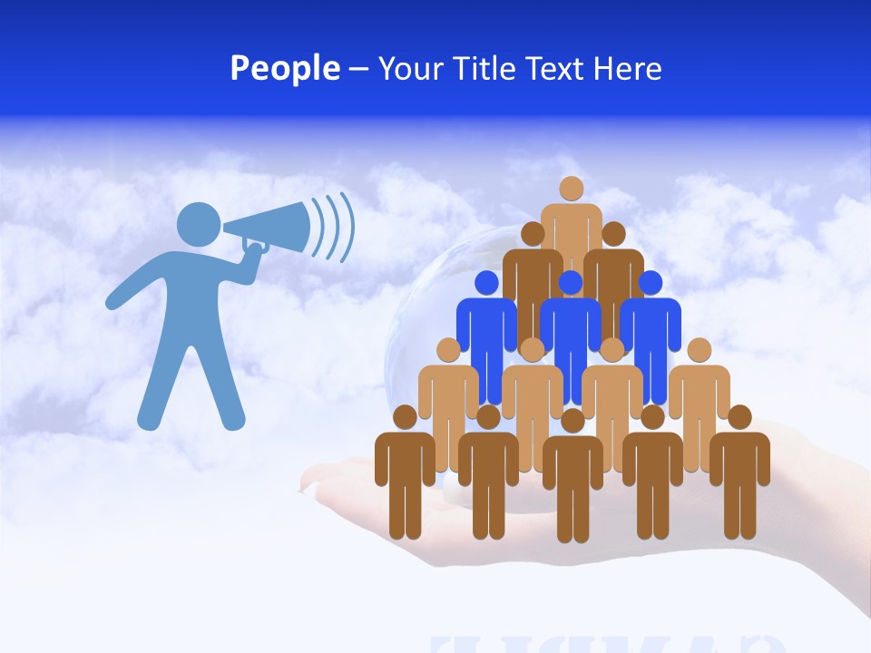 Person Land Help PowerPoint Template