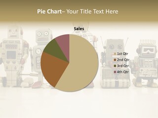 A Group Of Toy Robots Standing Next To Each Other PowerPoint Template