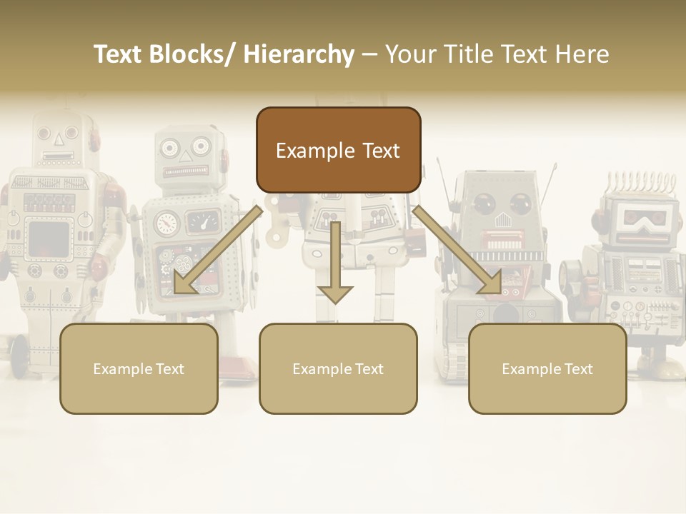 A Group Of Toy Robots Standing Next To Each Other PowerPoint Template