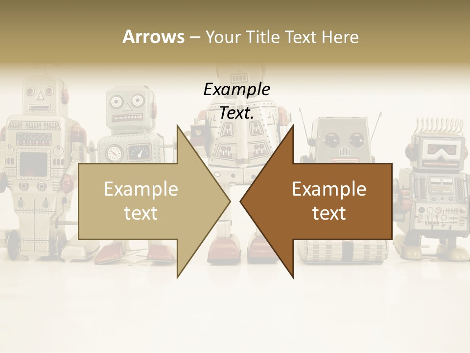 A Group Of Toy Robots Standing Next To Each Other PowerPoint Template