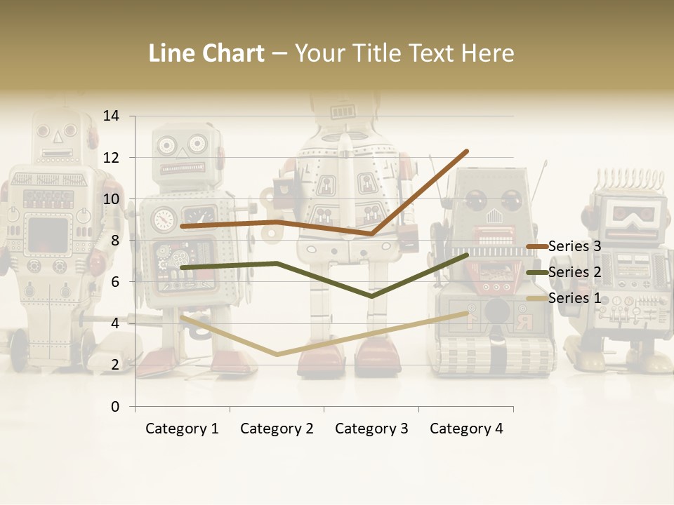 A Group Of Toy Robots Standing Next To Each Other PowerPoint Template
