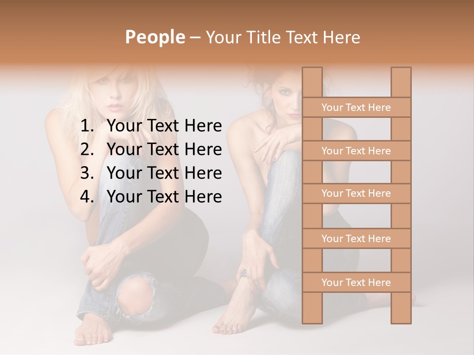 Chair Teamwork Happy PowerPoint Template
