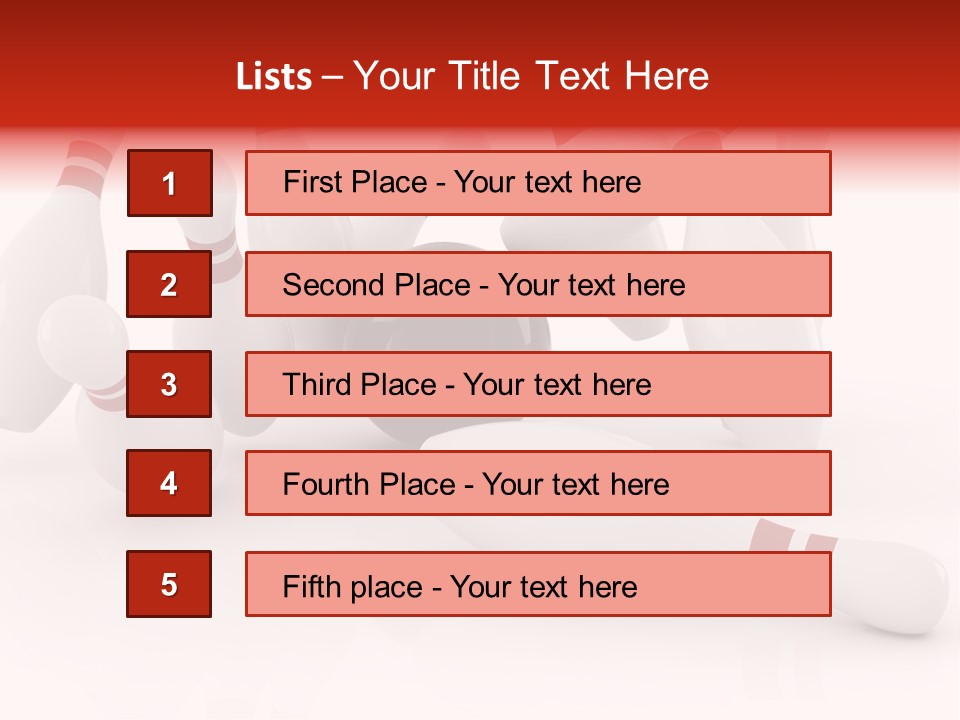 Red Competition White PowerPoint Template
