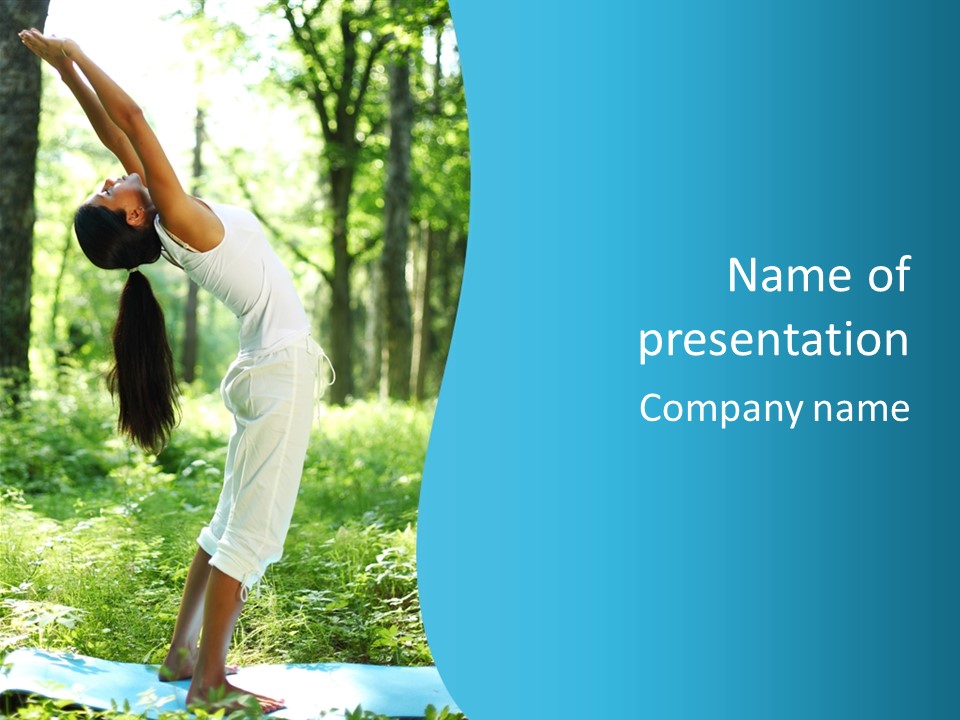 Female Lifestyle Outdoors PowerPoint Template